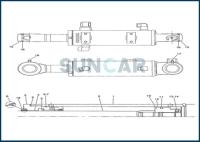 EXEMPLO CX36 de Kit For do reparo do selo do cilindro de lâmina da escavadora PX01V00033R300