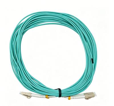 10 Meter Slim Duplex OM4 Multimode Fiber Patch Cord With Dual LCUPC UPC Polished Connectors
