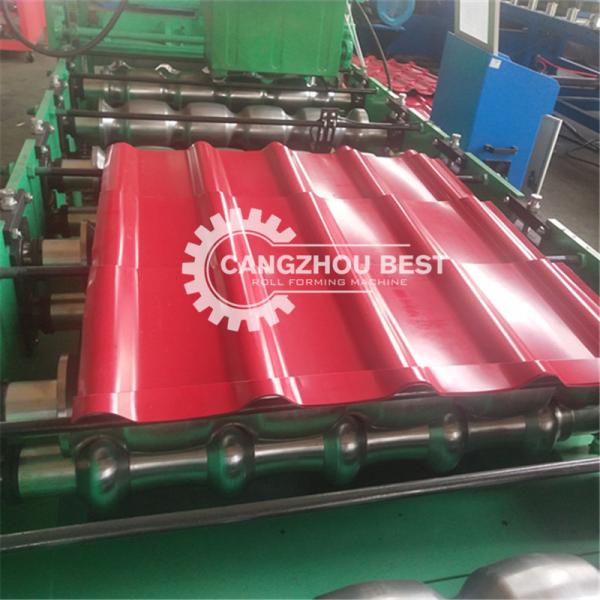 Гофрированный металл 740mm PPGI застеклил кафельный крен формируя машину