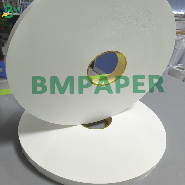 24gsm 28gsm White Straw Wrapping Paper Small Roll Custom Logo Printing For Straw Wrapping Machine