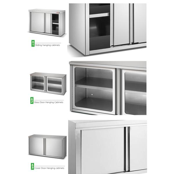 Sliding 1.5m Hanging Kitchen Cabinets With Glass Door