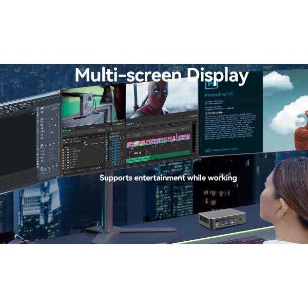 12-е поколение Intel Core I7 1260p Мини ПК с двойной LAN двойной HDMI DDR4 64GB