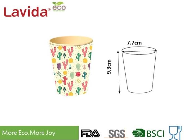 Wearable Eco Bamboo Fiber Cup Coffee Mug Eco Friendly Rustic Texture For Restaurant