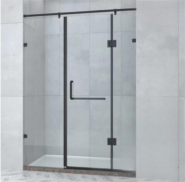 Shower Room Glass Door Round Pipe Hinge Easy Installation Adjustable