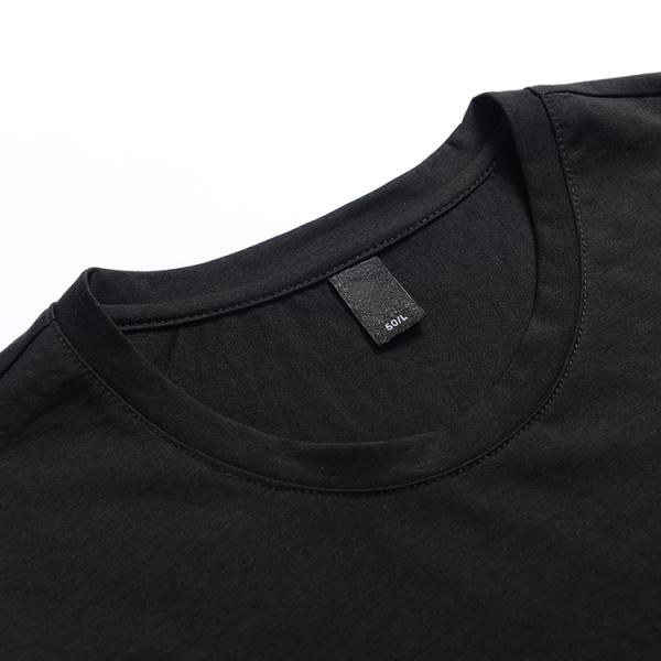 summer round neck t shirt custom logo for men