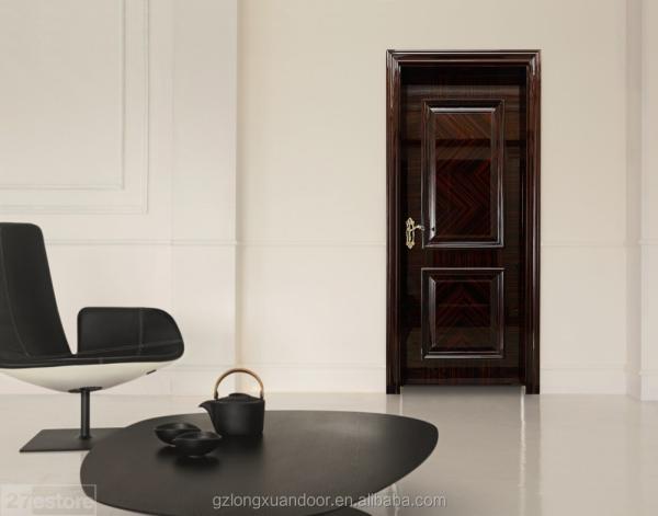 Ebony Veneer Solid Wood Internal Doors 210cm Height MDF HDF Flush Door