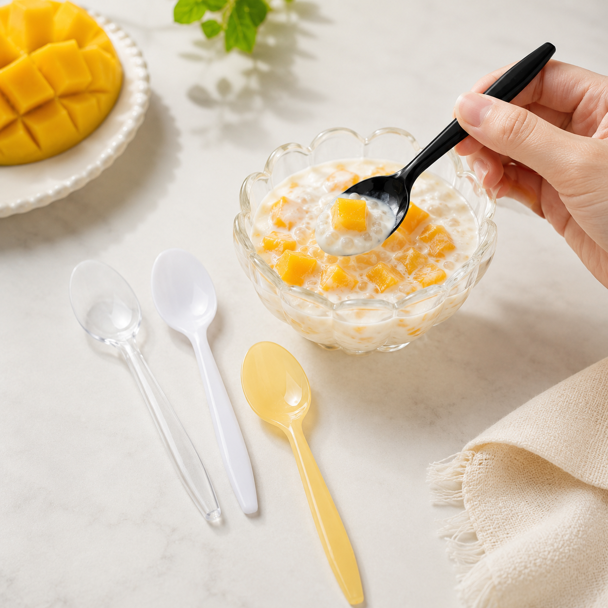 Dining Model 502 Plastic Spoon Disposable Tableware for Catering Meals