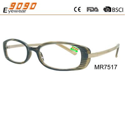 Unisex fashion design reading glasses with stainless steel, suitable for men and women