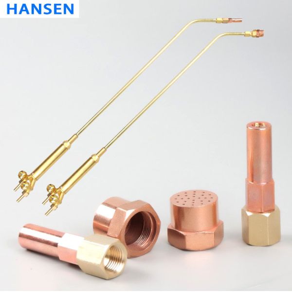 Heavy-Duty Concentrated & Diffused Heating Torch  ，Propane Baking Gun ， Industrial Blowtorch  ，Gas Welding Torch for Metal Preheating, Brazing & Surface Treatment (0.8m-1.2m Copper Nozzle)