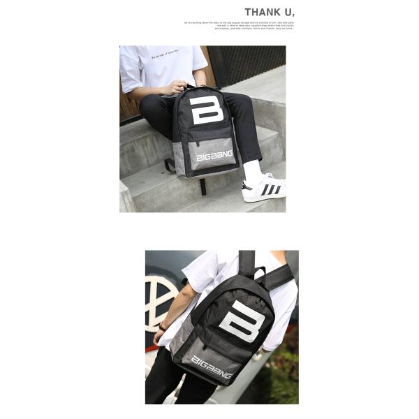 New Fashion Backpack Student School Bag Letter Printed Youth Canvas Computer Backpack