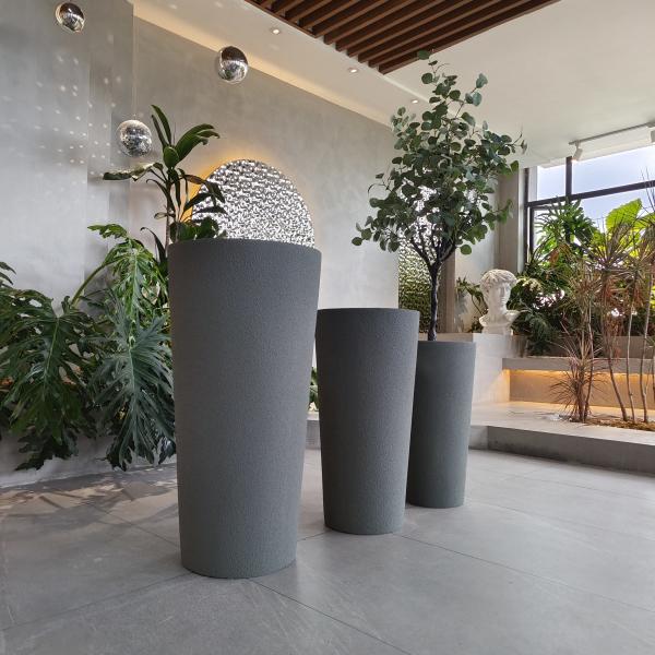 Садовые цветочные горшки из стекловолокна, большие для реального или искусственного дерева