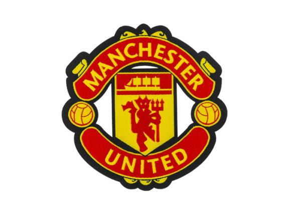 Laser Cut Iron on Woven Patches For Manchester United Football Club