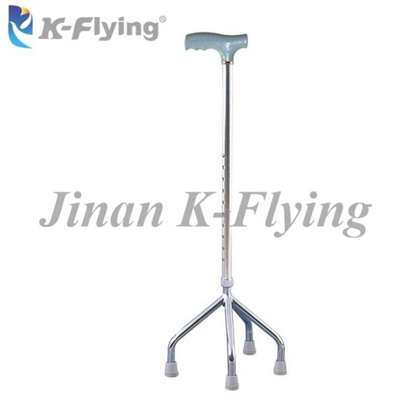 Four Foot Portable Disbaled Elderly Walking Stick Metal Loading 100 Kg