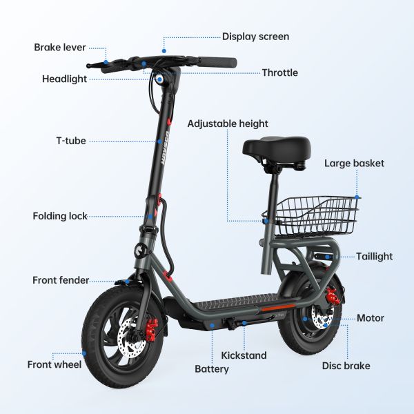 SISIGAD Adults Electric Scooter 12