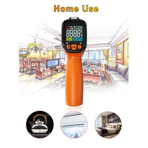 Температура -50 деятельности термометра 12 пунктов Handheld ультракрасная | 300 градусов