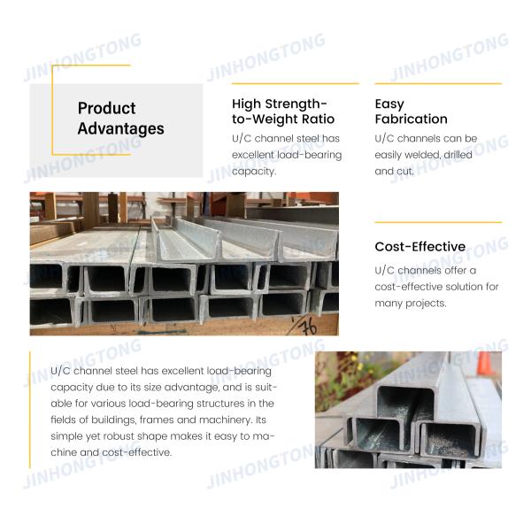 U-Shape Beam ASTM Q235 Q345 Hot Rolled Channel Steel for Support Structure Application