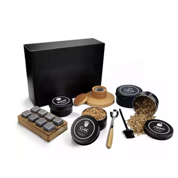 Kit de coctelería para fumadores Antiguo fuego Bebida Fumadora Coctelería de madera Fumada Caja de herramientas Barra de vinos Humo de burbujas Fabricante de especias de madera