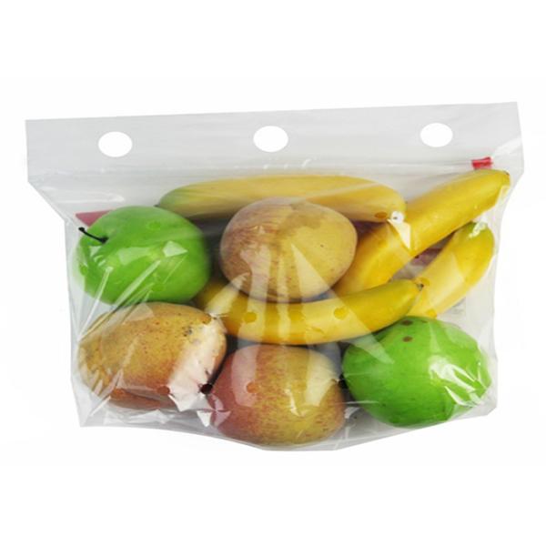 Anti - Fog Fresh Fruit Bags Clear Plastic OPP/CPP Protection Packaging With Zipper