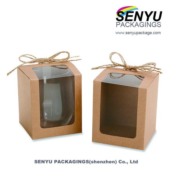 Corrugated Board Unique Design Kraft Paper Box With Window