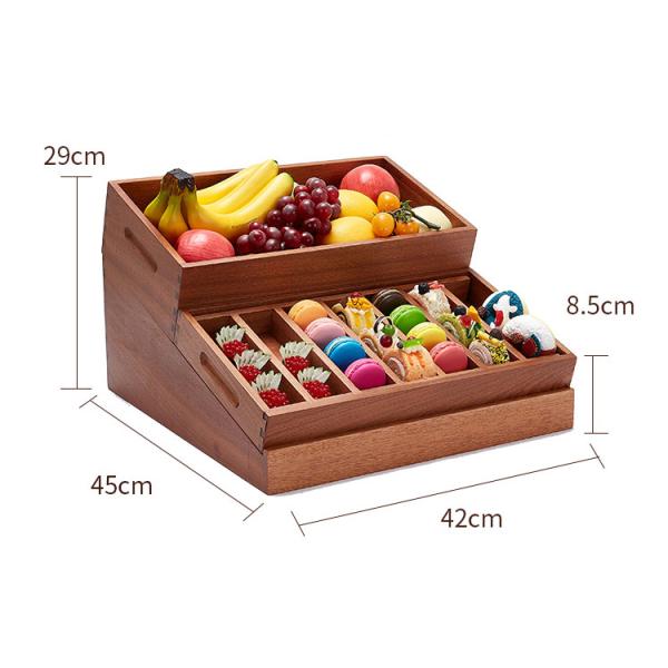Wooden 2 3 Tier Snack Fruit Platter Candy Tray Dessert Display Shelf Decoration Wedding Cake Stand