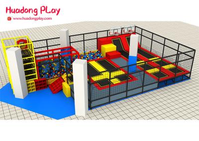 Foam Pit Customized Professional Trampoline Equipment  For 200 Sqm Indoor Amusement Playground