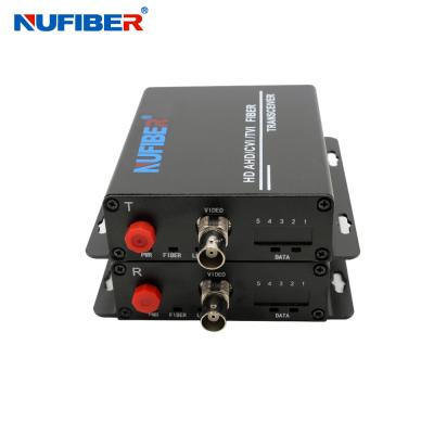 HD 1080P Fiber Optic Video Converter 1CH RS485 Data Support AHD TVI CVI Camera