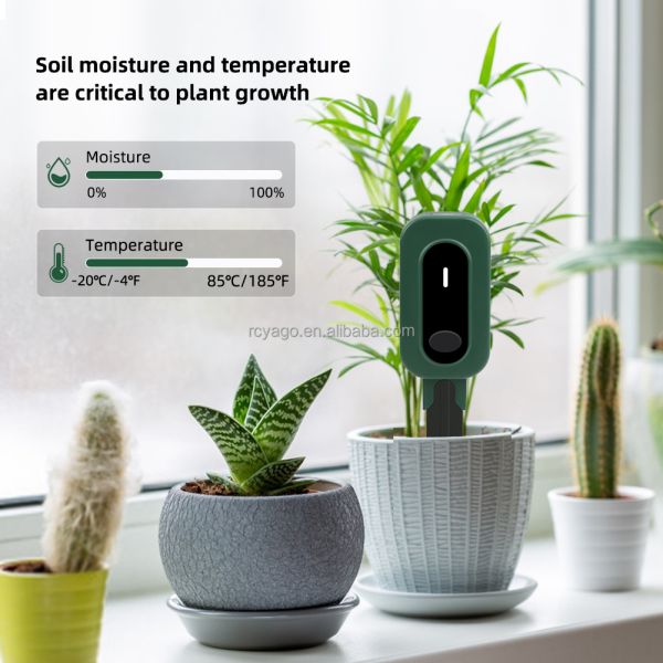 Tuya ZigBee 3.0 Wireless Soil Sensor with 3-in-1 Detection for Moisture Temperature Light and IP67 Waterproof Rating