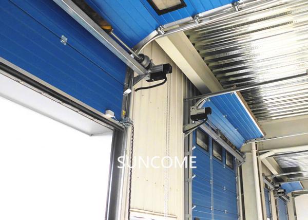 Quadro de aço galvanizado Portas seccionais de alta velocidade Motor de alta frequência
