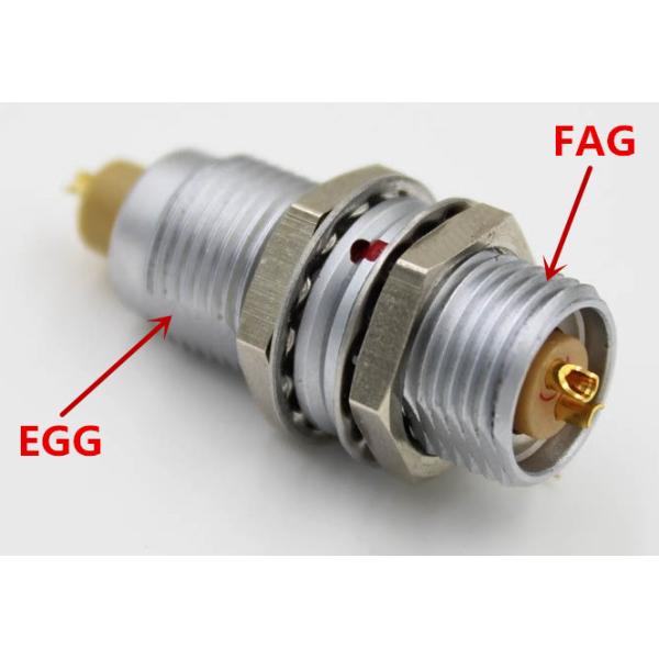 Fixed Plug FAG 2 Pin Circular Connector , 0B Size Push Pull Circular Connectors FGG.0B.302.CLA