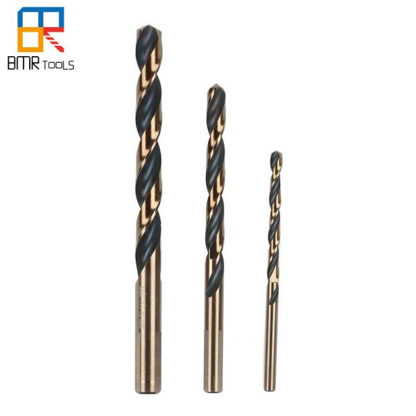 DIN338 HSS CO Twist Jobber Drill Bits,Ground Drill Bits,For Stainless Steel Drilling,1mm to 13mm size in amber coating