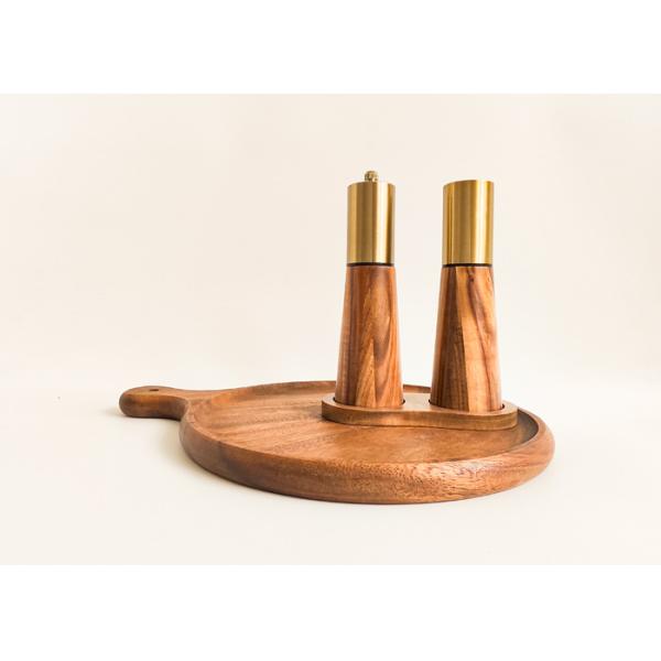 Дизайн натурального дерева Деревянные солевые и перцовые мельницы