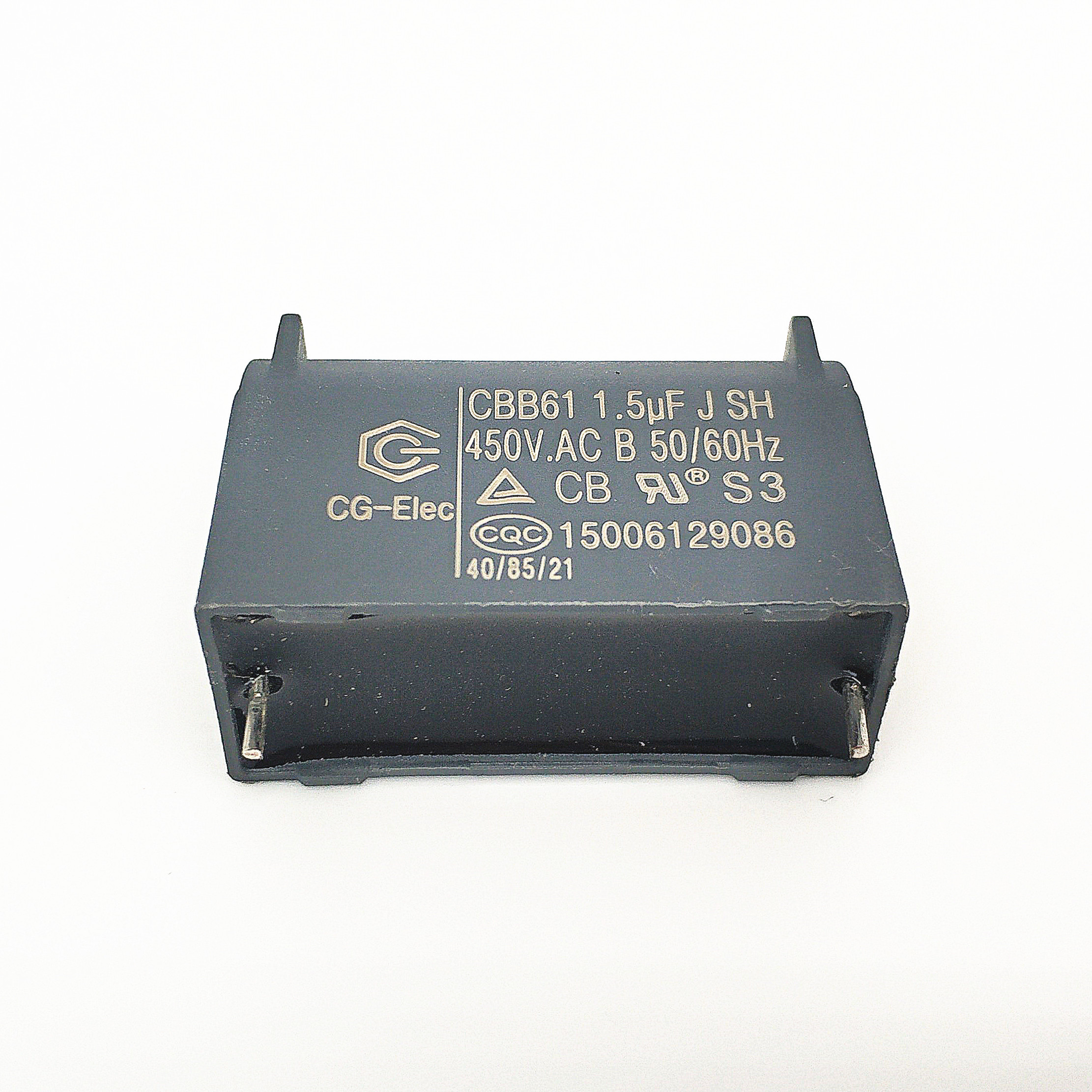 CBB61 450V 1.5UF пленочный конденсатор Моторный конденсатор защищенный 10000AFC S3