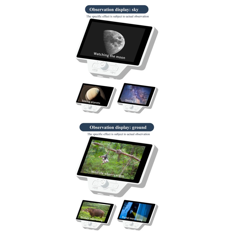 Newest 2K HD Digital Electronic Eyepiece for Microscope or Telescope Camera 5.0 Inch IPS Screen Video Recorder with WiFi