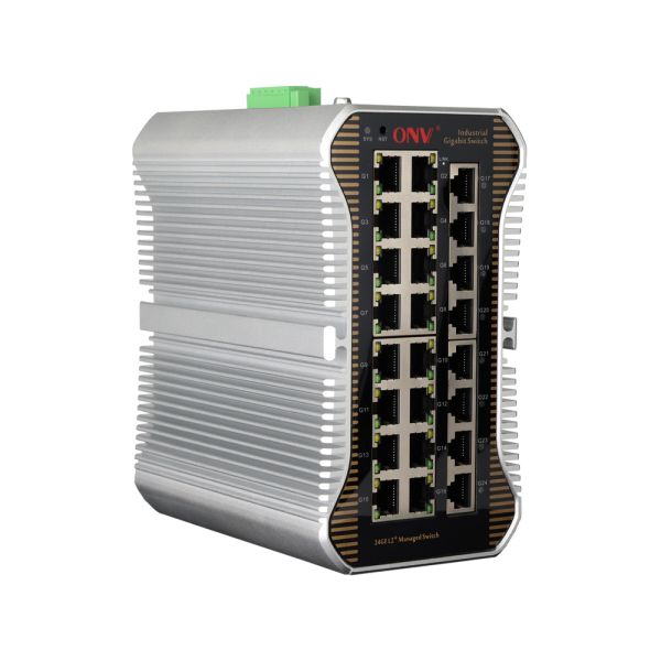 24-Port Gigabit L2+ Managed Ethernet Switch Industrial With Wire Speed Transmission