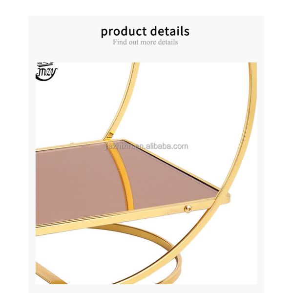 Round 2 Tier Cosmetics Storage Shelf Dresser Desktop Metal Large-capacity Perfume Display Holder Makeup Brush Lipstick Organizer