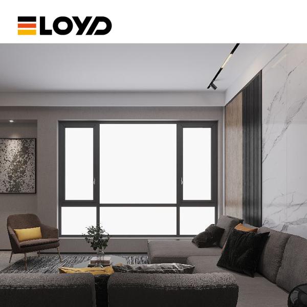 Modern Aluminum Casement Window with Energy-Efficient Glass