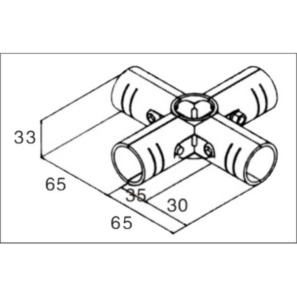 5 Way Plastic Coated Metal Pipe Connectors , 2.5mm Thickness Cold - Roll Steel Plate