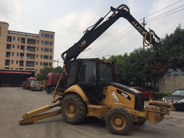                  Used Caterpillar Wood Working Machine 416e Timber Backhoe Loader Grab Pipe Machine Perfect Performance Hot Sale             