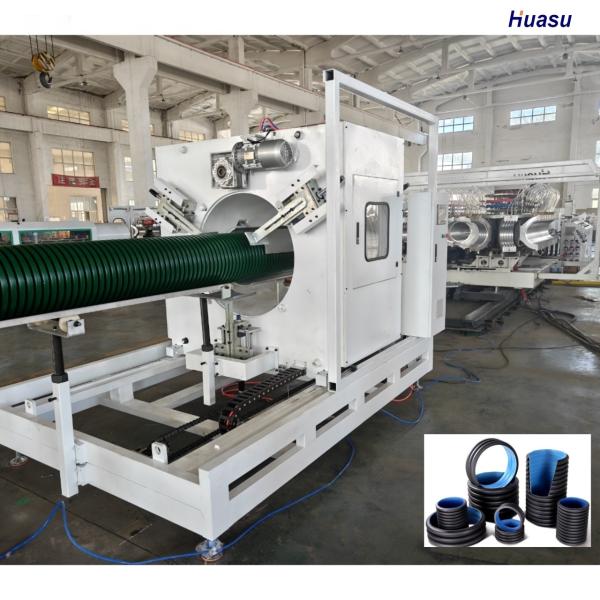 PP PE Single Double Corrugated Pipe Production Extrusion Line With PLC Control Corrugated Pipe Machining