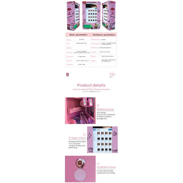 Eco-Friendly Beauty Vending Machine for False Eyelashes and Nail Products