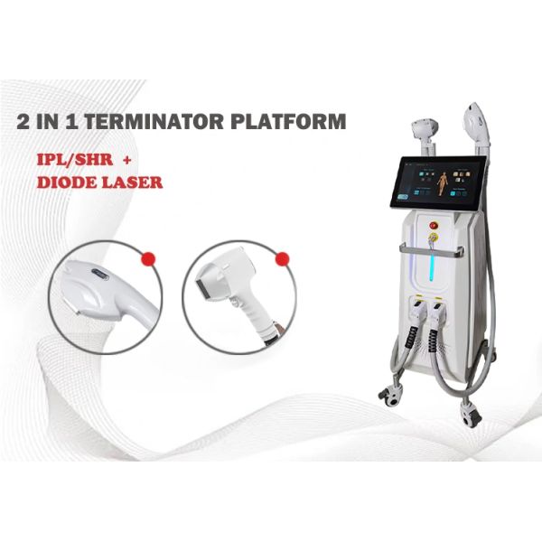 2 In 1 Shr Ipl Elight 808 Laser Handle Screen Linkage Hair Removal Machine