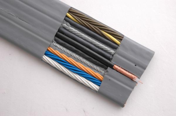 Flat travelling Elevator Cable TVVBPG 2x2Px0.75+TV, Flat Video Cable