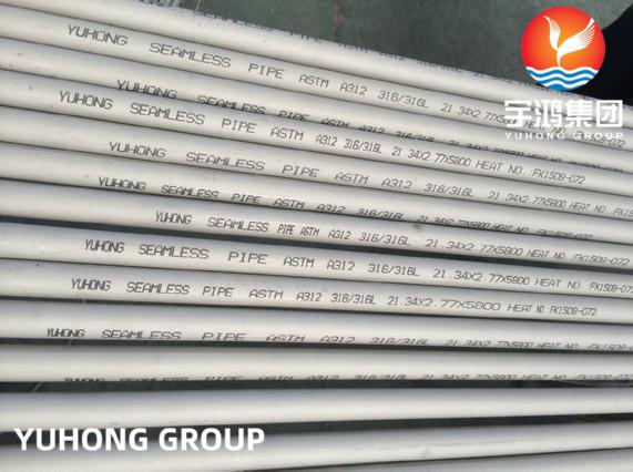 ASTM 312 TP316, TP316L Stainless Steel Seamless Pipe For Power Generation