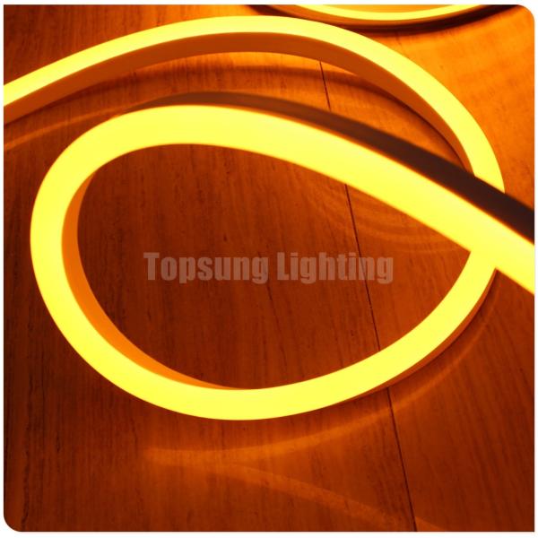 Couverture en pvc couleur jaune bande de néon flexible 220v conduit ruban de néonflex corde 11x18mm mince imperméable à l'eau décoration extérieure