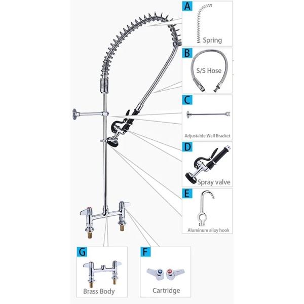 Полированный хромный предплавильный кран настенный предплавильный распылитель