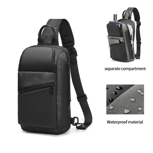 MingLu Nova Multifunção Crossbody Homem Bolsas Estilo Bolsa de Ombro Homem Sling Single Peito Bolsa para Outdoor