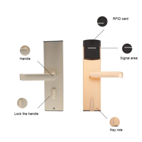 Розовый сталь RFID гостиничный замок без ключа Входная карта Дверные замки