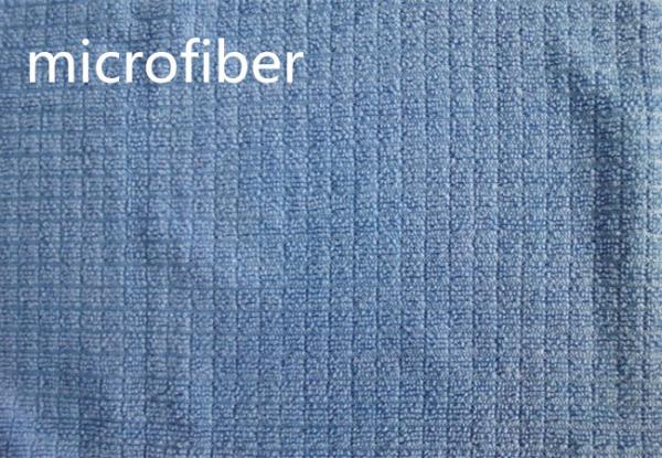 Microfiber 30 * 40cm 260gsm Yellow Lattice Kitchen Cleaning Towels For Car Bathroom
