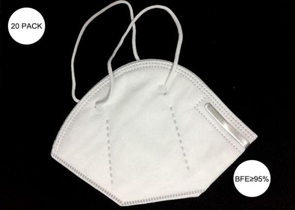 BFE Over 95% KN95 Disposable Face Mask Dustproof With Earloop FDA
