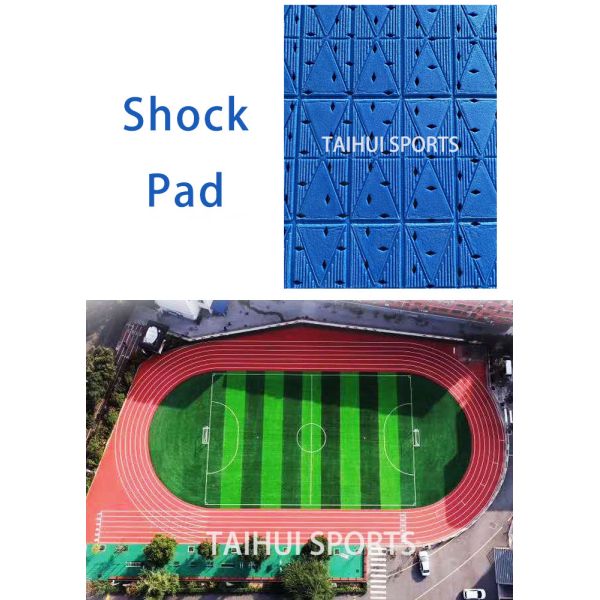 FIFA Certified Shock Pad Underlay with Diamond Hole Design for Customized Length Artificial Grass Sports Fields